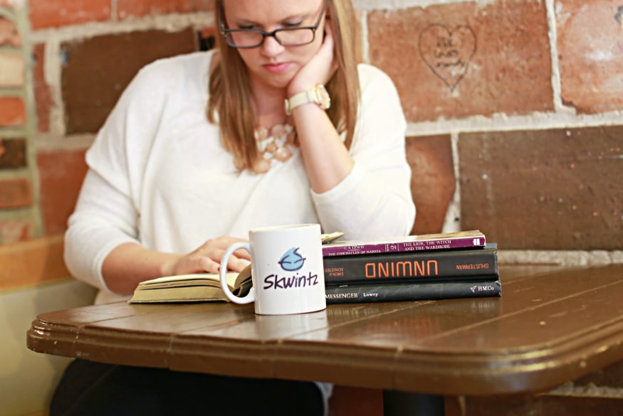 Becca reading a book